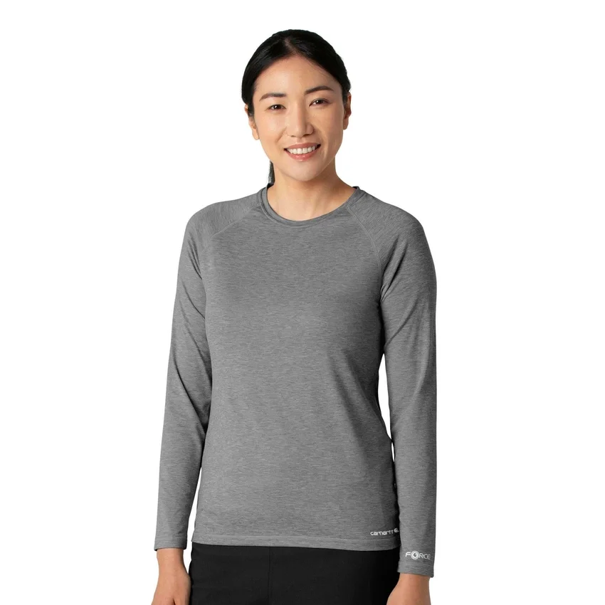 Force Sub-Scrubs meliertes Performance-Armlinge-T-Shirt für Damen
