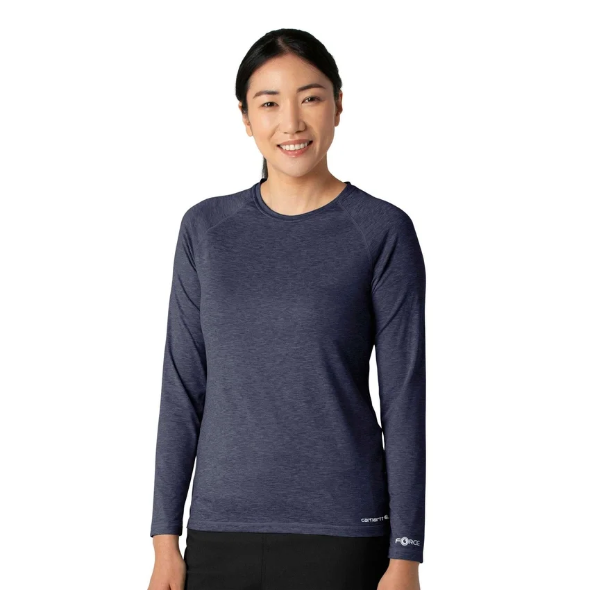Force Sub-Scrubs meliertes Performance-Armlinge-T-Shirt für Damen