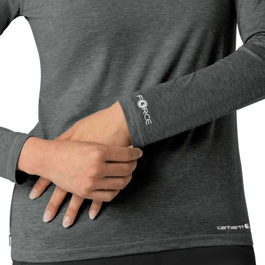 Force Sub-Scrubs meliertes Performance-Armlinge-T-Shirt für Damen