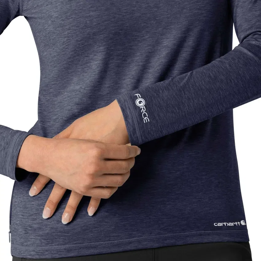 Force Sub-Scrubs meliertes Performance-Armlinge-T-Shirt für Damen