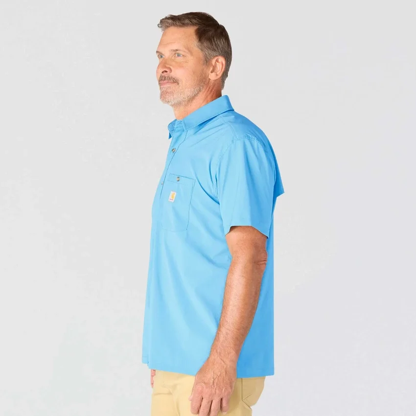 Force Sun Defender™ gewebtes Kurzarmhemd für Herren in lockerer Passform – Sonnenschutz-Hemden