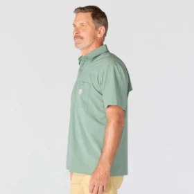 Force Sun Defender™ gewebtes Kurzarmhemd für Herren in lockerer Passform – Sonnenschutz-Hemden