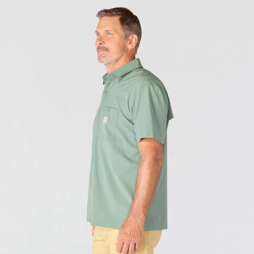 Force Sun Defender™ gewebtes Kurzarmhemd für Herren in lockerer Passform – Sonnenschutz-Hemden