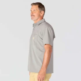 Force Sun Defender™ gewebtes Kurzarmhemd für Herren in lockerer Passform – Sonnenschutz-Hemden