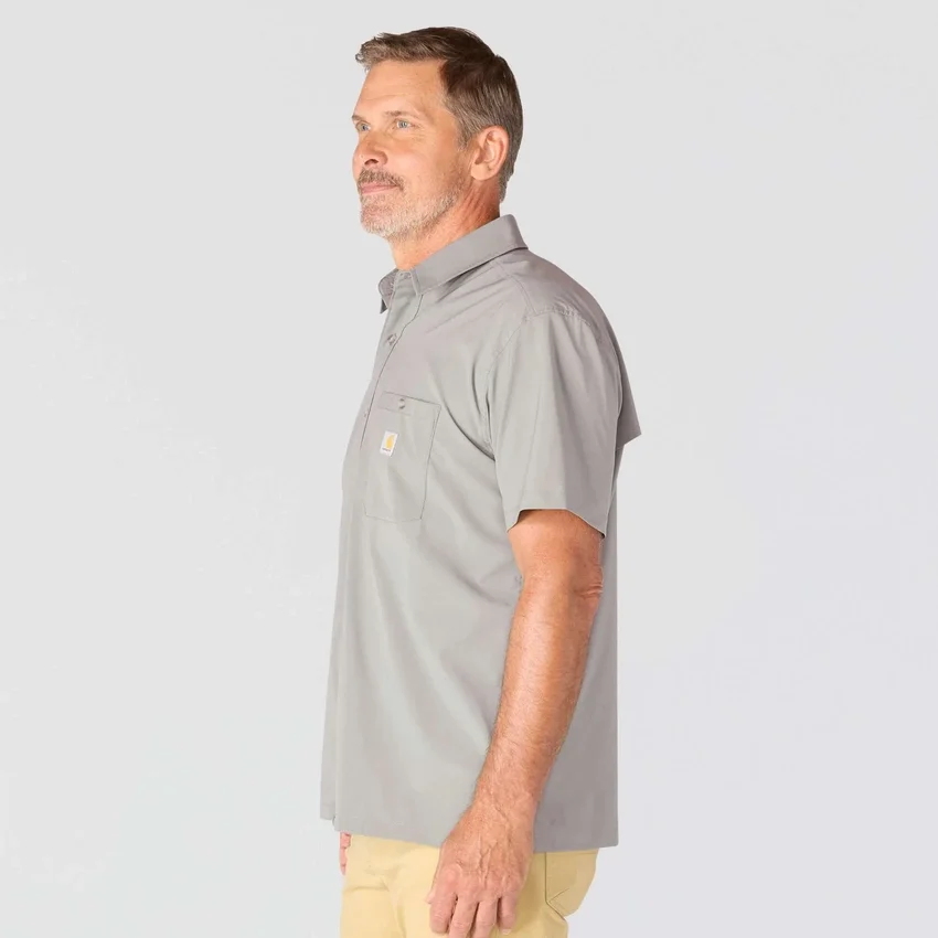Force Sun Defender™ gewebtes Kurzarmhemd für Herren in lockerer Passform – Sonnenschutz-Hemden