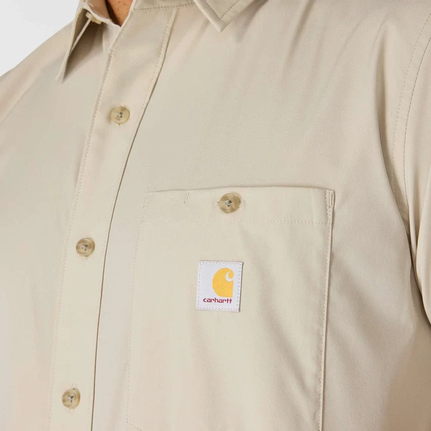 Force Sun Defender™ gewebtes Kurzarmhemd für Herren in lockerer Passform – Sonnenschutz-Hemden