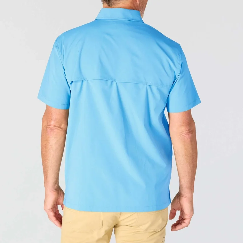 Force Sun Defender™ gewebtes Kurzarmhemd für Herren in lockerer Passform – Sonnenschutz-Hemden