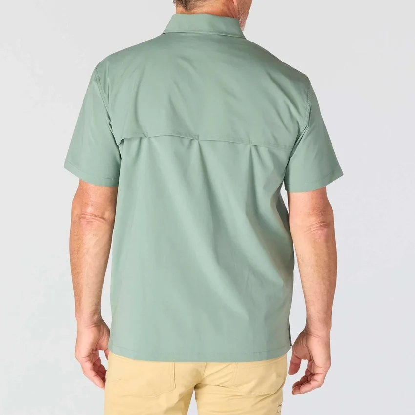 Force Sun Defender™ gewebtes Kurzarmhemd für Herren in lockerer Passform – Sonnenschutz-Hemden