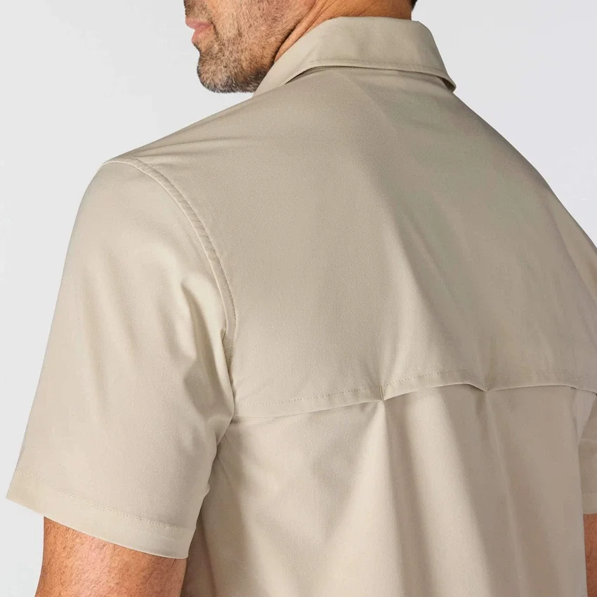 Force Sun Defender™ gewebtes Kurzarmhemd für Herren in lockerer Passform – Sonnenschutz-Hemden