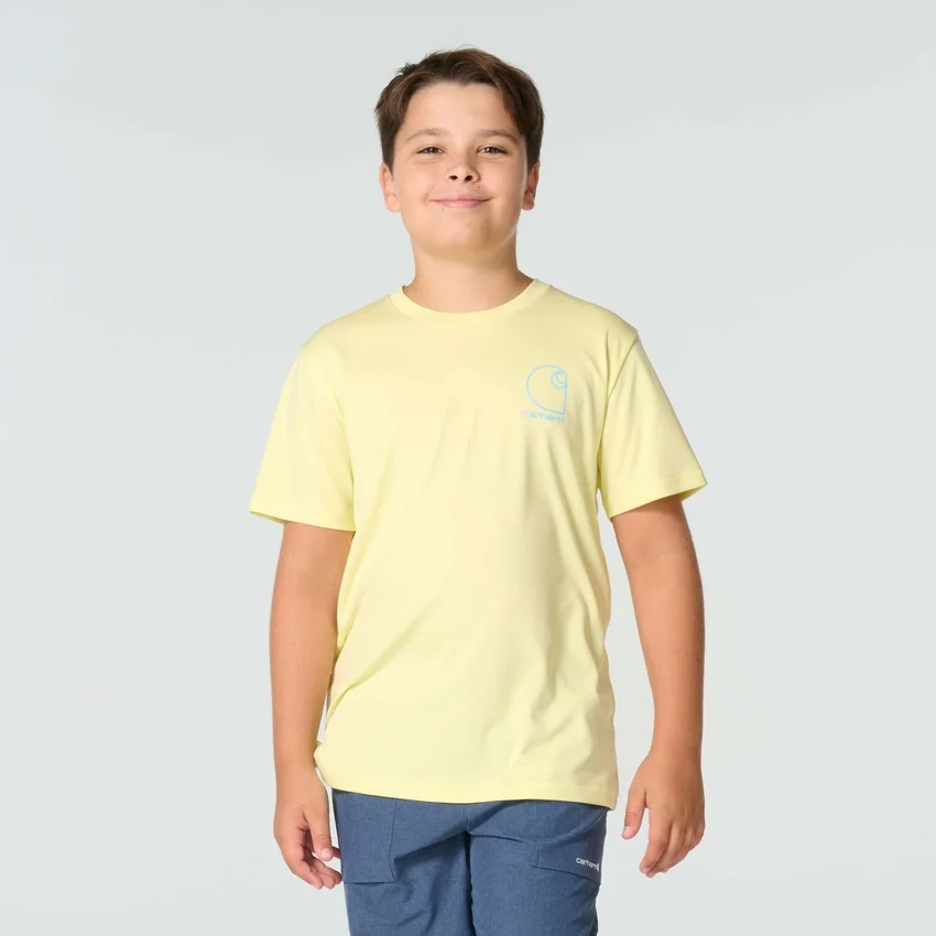 Force Sun Defender™ Hemd mit kurzen Armlingen für Jungen, meliert (Kinder/Kleinkinder)