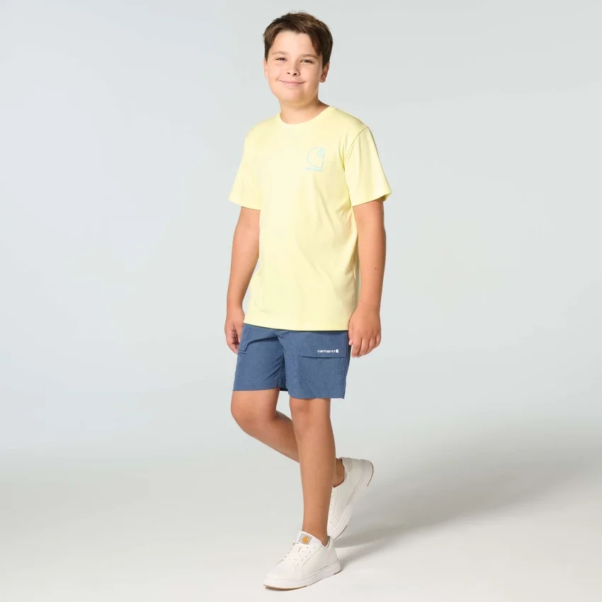 Force Sun Defender™ Hemd mit kurzen Armlingen für Jungen, meliert (Kinder/Kleinkinder)