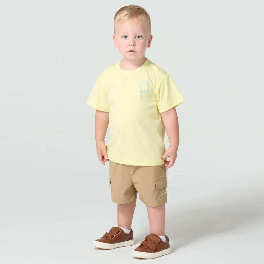 Force Sun Defender™ Hemd mit kurzen Armlingen für Jungen, meliert (Kinder/Kleinkinder)