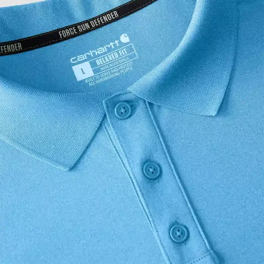 Force Sun Defender™ Herren-Polohemd mit Logo in lockerer Passform – Sonnenschutz-Hemden
