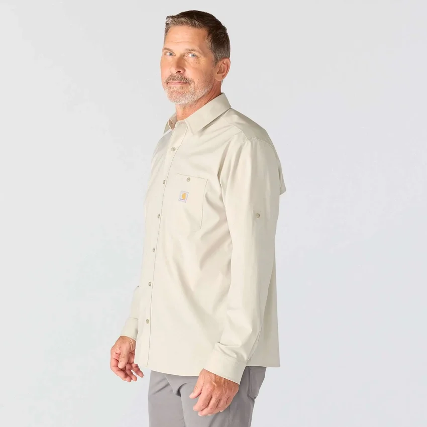 Force Sun Defender™ Langarmhemd für Herren, gewebt, lockere Passform – Sonnenschutz-Hemden