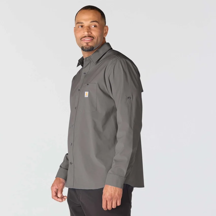 Force Sun Defender™ Langarmhemd für Herren, gewebt, lockere Passform – Sonnenschutz-Hemden
