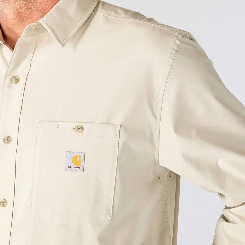 Force Sun Defender™ Langarmhemd für Herren, gewebt, lockere Passform – Sonnenschutz-Hemden