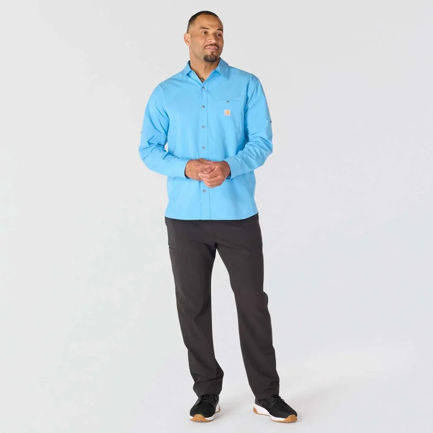 Force Sun Defender™ Langarmhemd für Herren, gewebt, lockere Passform – Sonnenschutz-Hemden