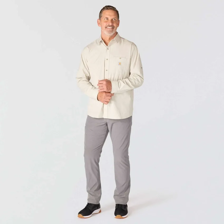 Force Sun Defender™ Langarmhemd für Herren, gewebt, lockere Passform – Sonnenschutz-Hemden