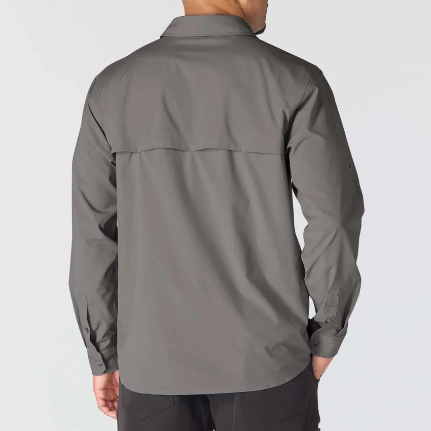 Force Sun Defender™ Langarmhemd für Herren, gewebt, lockere Passform – Sonnenschutz-Hemden