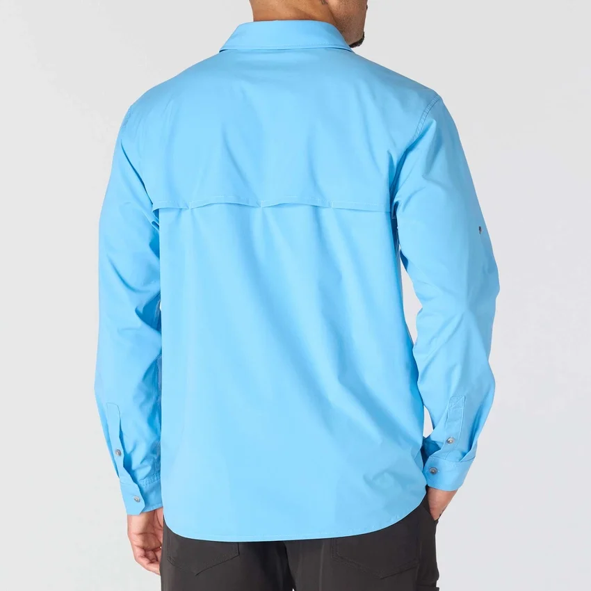 Force Sun Defender™ Langarmhemd für Herren, gewebt, lockere Passform – Sonnenschutz-Hemden