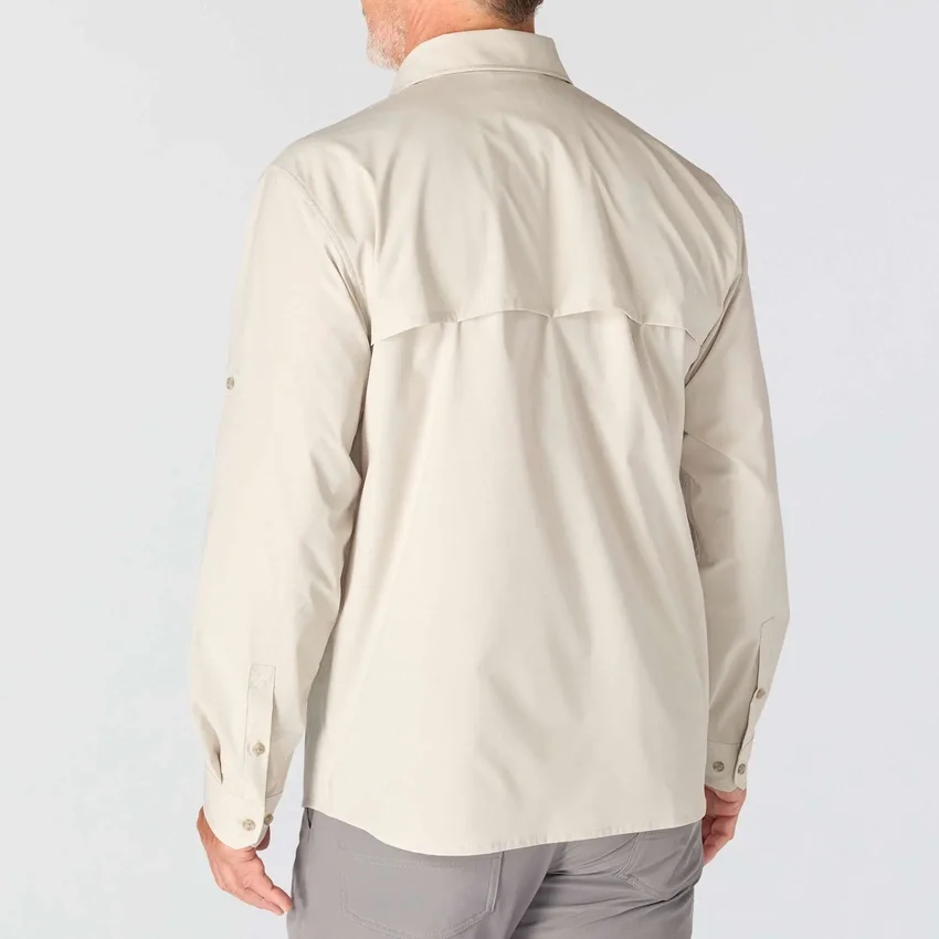 Force Sun Defender™ Langarmhemd für Herren, gewebt, lockere Passform – Sonnenschutz-Hemden