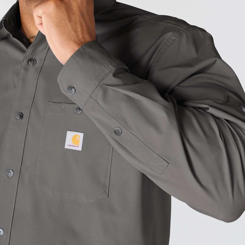 Force Sun Defender™ Langarmhemd für Herren, gewebt, lockere Passform – Sonnenschutz-Hemden