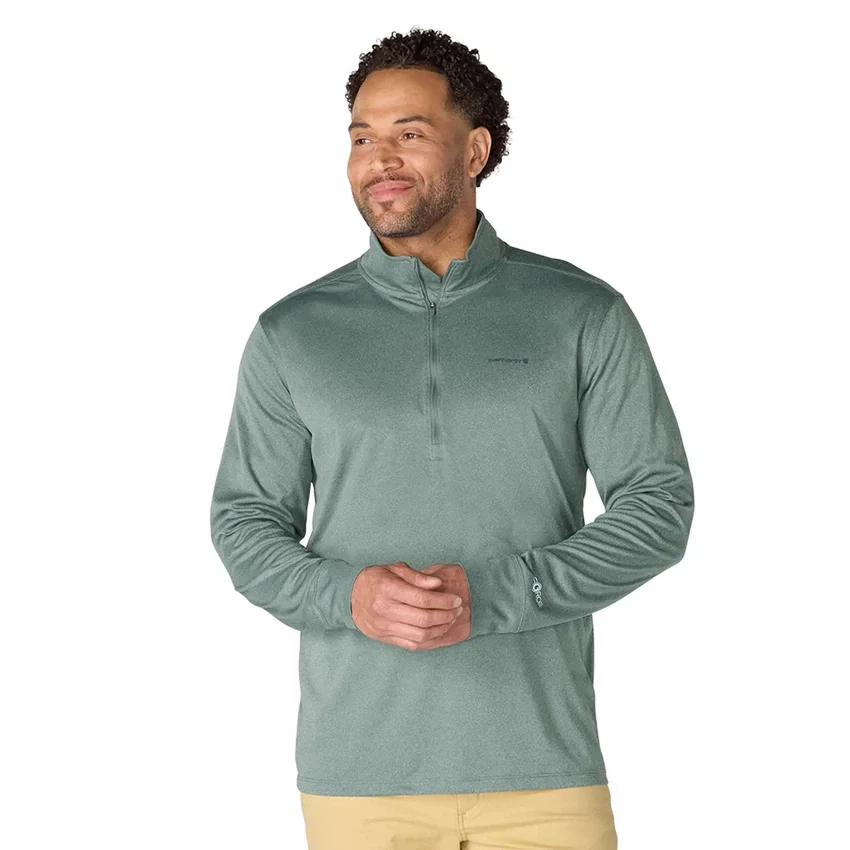 Force Sun Defender UPF 50+ feuchtigkeitsableitendes Halbzip-Pullover für Herren – Sonnenschutz-Hemden