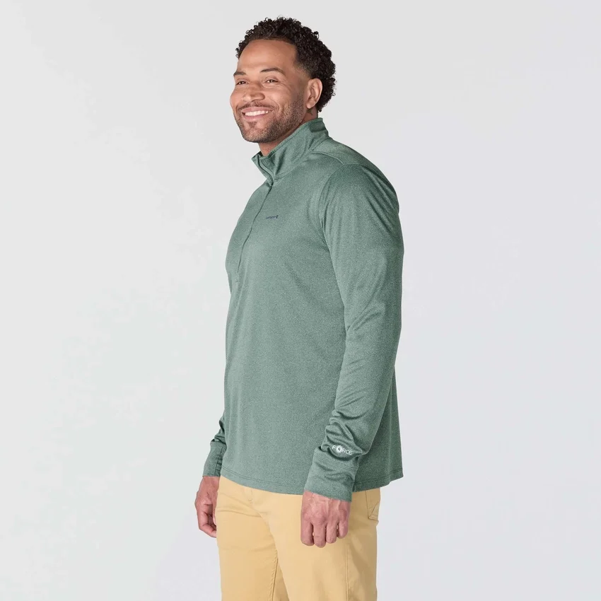Force Sun Defender UPF 50+ feuchtigkeitsableitendes Halbzip-Pullover für Herren – Sonnenschutz-Hemden