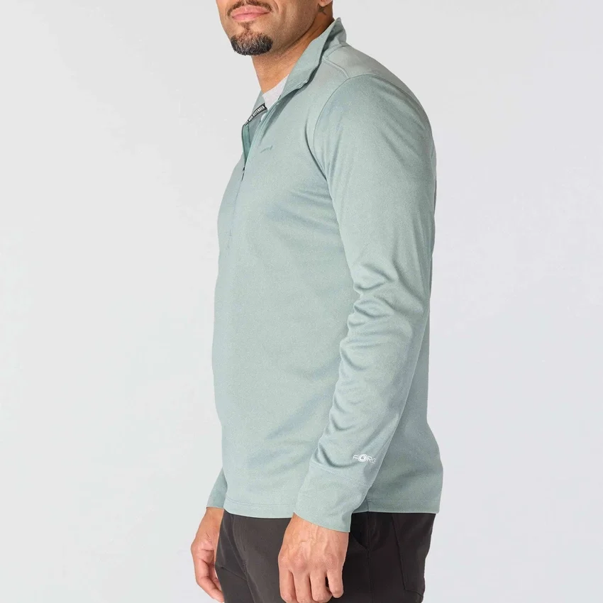 Force Sun Defender UPF 50+ feuchtigkeitsableitendes Halbzip-Pullover für Herren – Sonnenschutz-Hemden
