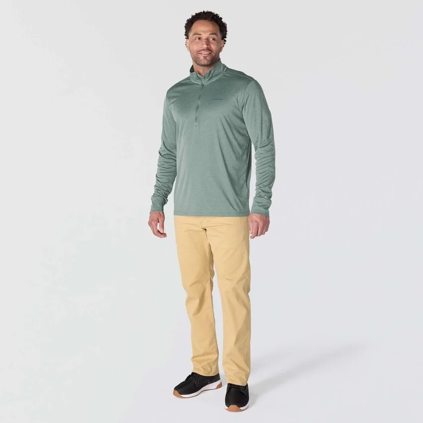 Force Sun Defender UPF 50+ feuchtigkeitsableitendes Halbzip-Pullover für Herren – Sonnenschutz-Hemden
