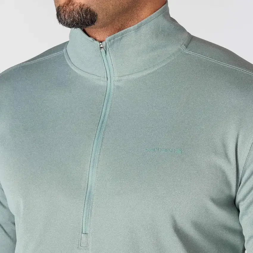 Force Sun Defender UPF 50+ feuchtigkeitsableitendes Halbzip-Pullover für Herren – Sonnenschutz-Hemden