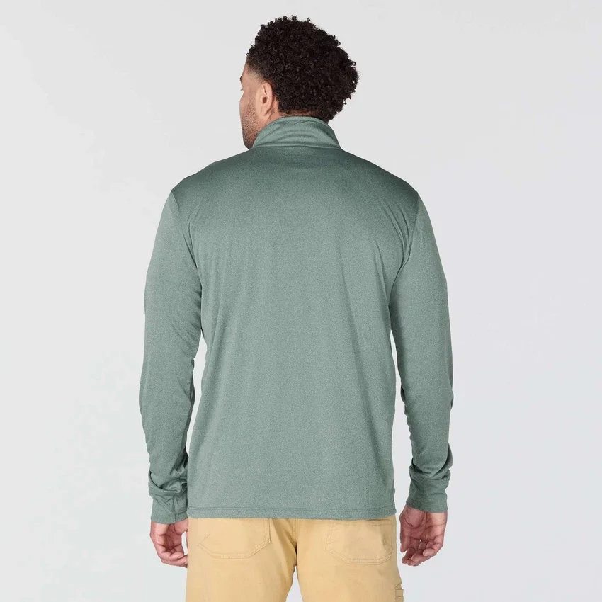 Force Sun Defender UPF 50+ feuchtigkeitsableitendes Halbzip-Pullover für Herren – Sonnenschutz-Hemden