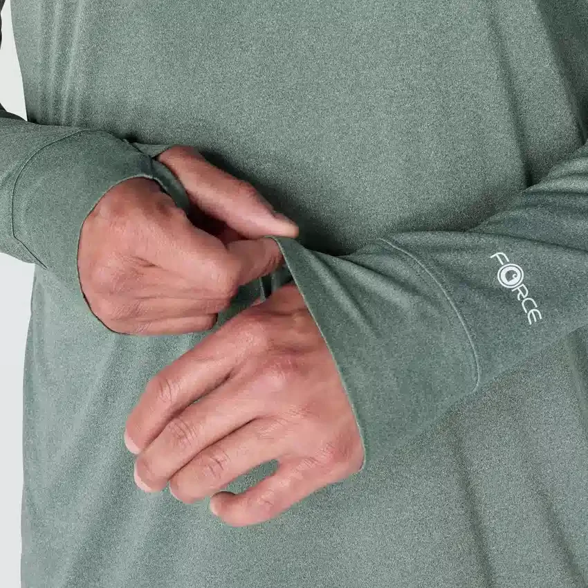 Force Sun Defender UPF 50+ feuchtigkeitsableitendes Halbzip-Pullover für Herren – Sonnenschutz-Hemden