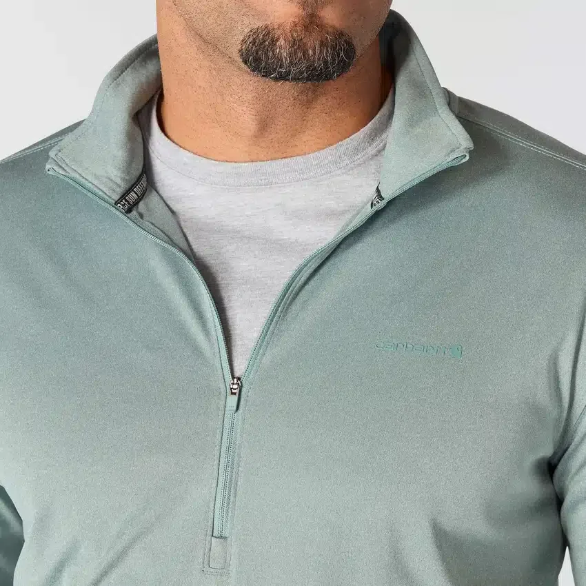 Force Sun Defender UPF 50+ feuchtigkeitsableitendes Halbzip-Pullover für Herren – Sonnenschutz-Hemden