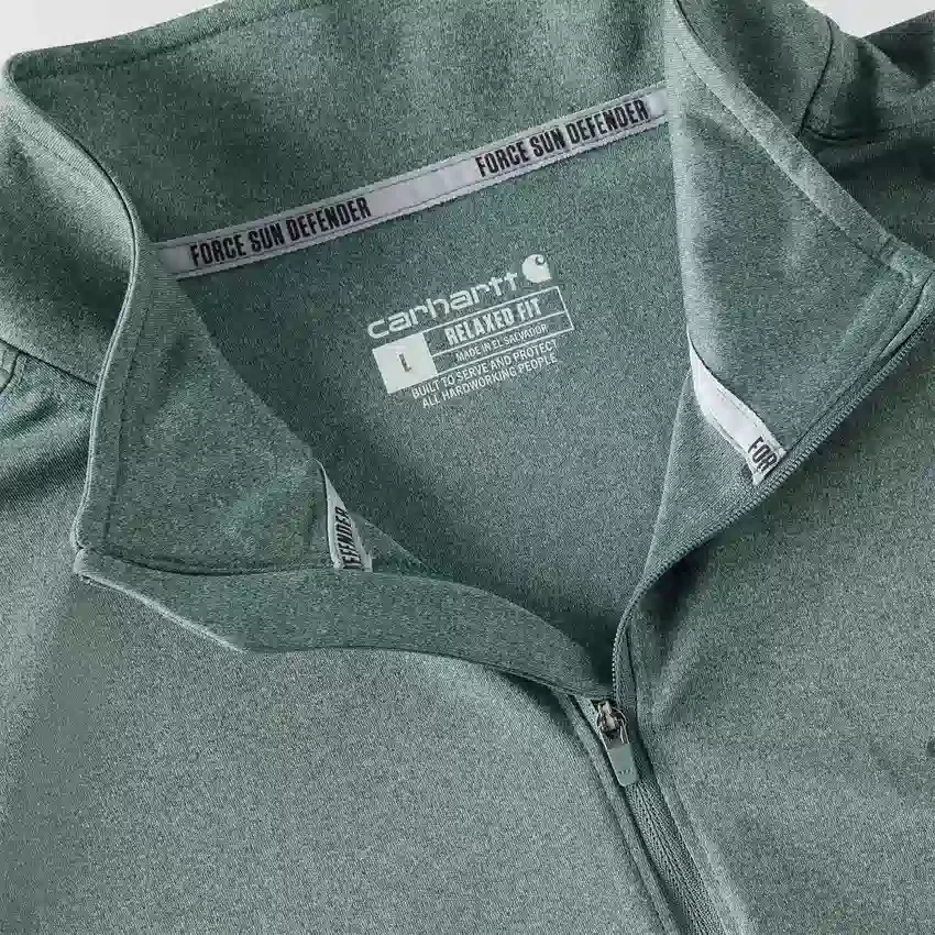 Force Sun Defender UPF 50+ feuchtigkeitsableitendes Halbzip-Pullover für Herren – Sonnenschutz-Hemden