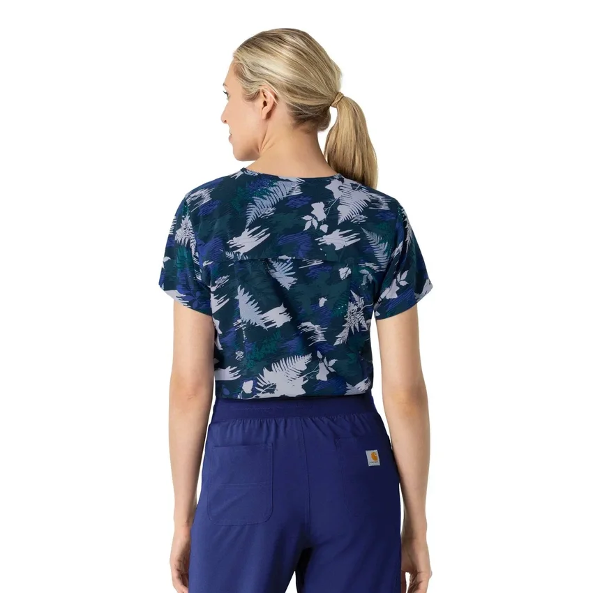 Force Tuck-In Scrub Print-Oberteil für Damen