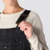 Gefütterte Latzhose für Damen aus gewaschenem Entenstoff