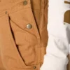 Gefütterte Latzhose für Damen aus gewaschenem Entenstoff