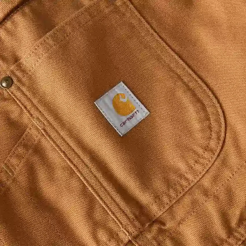 Gefütterte Latzhose für Damen aus gewaschenem Entenstoff