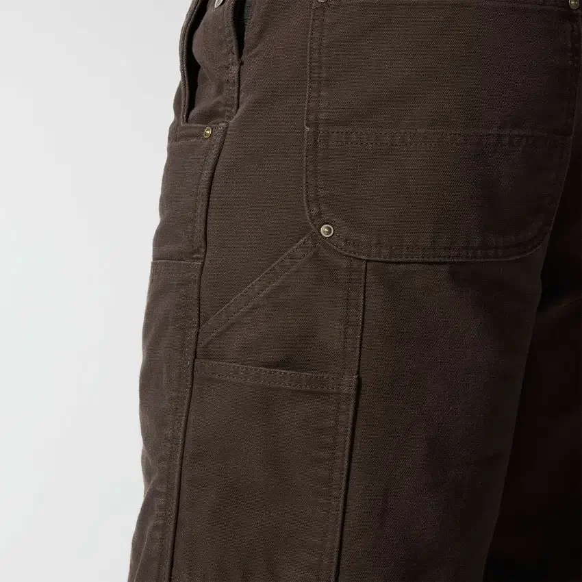 Gefütterte Latzhose für Herren aus gewaschenem Duck-Stoff