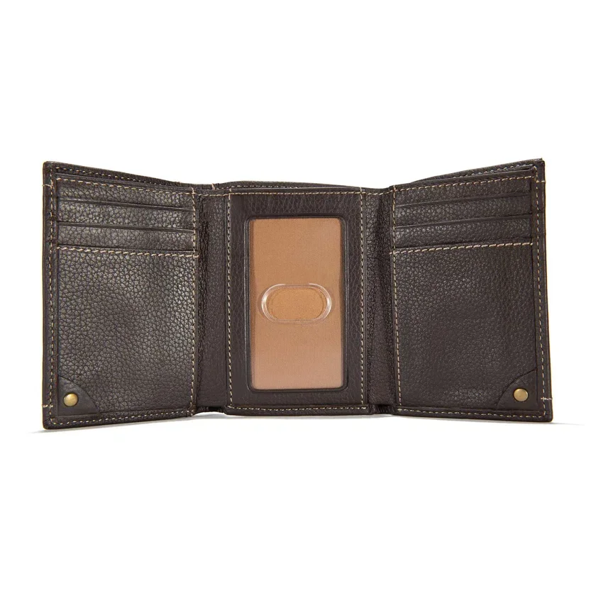 Gestrichene Pebble-Dreifachbrieftasche