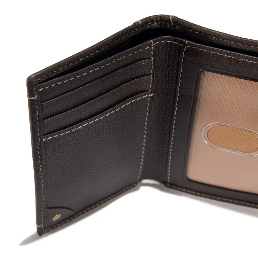 Gestrichene Pebble-Dreifachbrieftasche