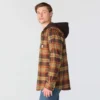 Hamilton Herren-Hemdjacke mit Kapuze in lockerer Passform und Karomuster – Herren-Hemdjacken