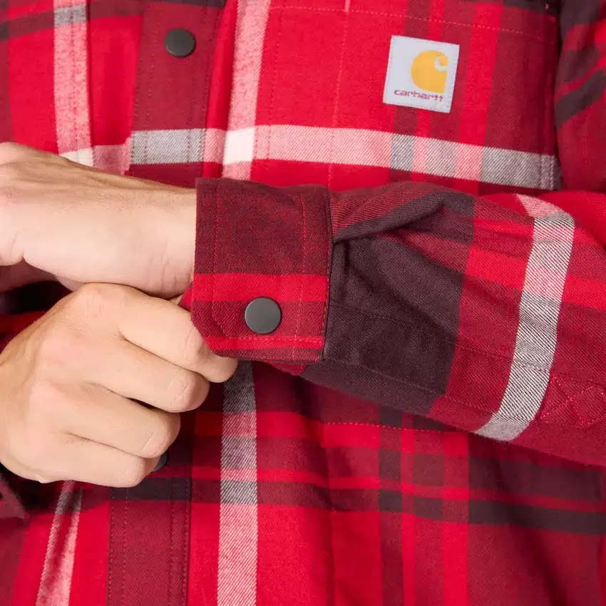 Hamilton Herren-Hemdjacke mit Kapuze in lockerer Passform und Karomuster – Herren-Hemdjacken