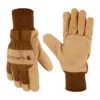 Handschuhe aus synthetischem Wildleder mit Strickbund