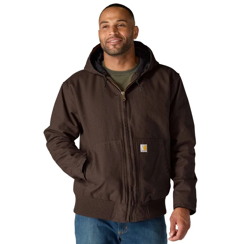 Herren-Aktivjacke aus gewaschenem, gefüttertem Entenstoff