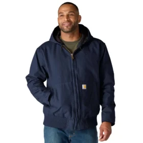 Herren-Aktivjacke aus gewaschenem, gefüttertem Entenstoff