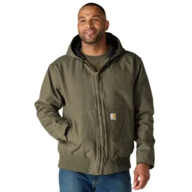 Herren-Aktivjacke aus gewaschenem, gefüttertem Entenstoff