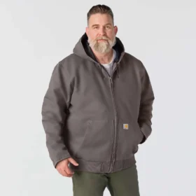 Herren-Aktivjacke aus gewaschenem, gefüttertem Entenstoff