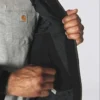Herren-Aktivjacke aus gewaschenem, gefüttertem Entenstoff